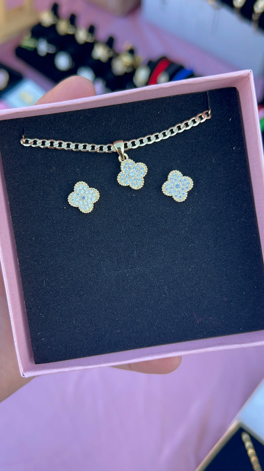 Four clover bling set