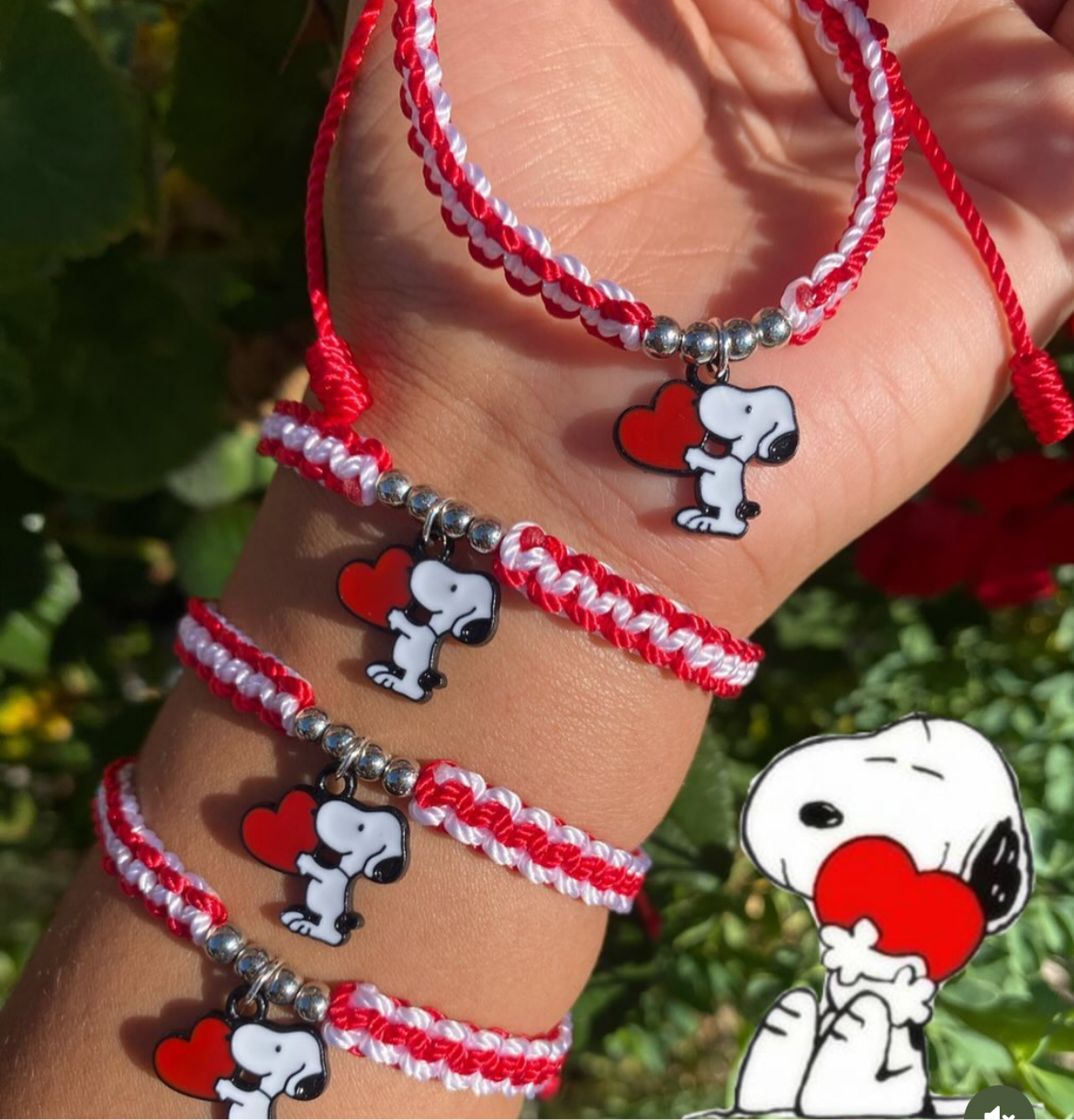 Snoopy heart bracelet