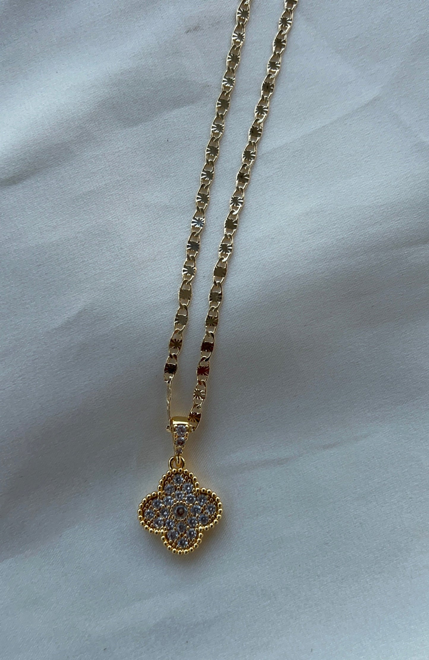 Four clover bling necklaces