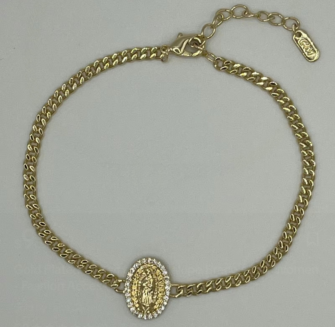 Oval Virgin Mary bracelet