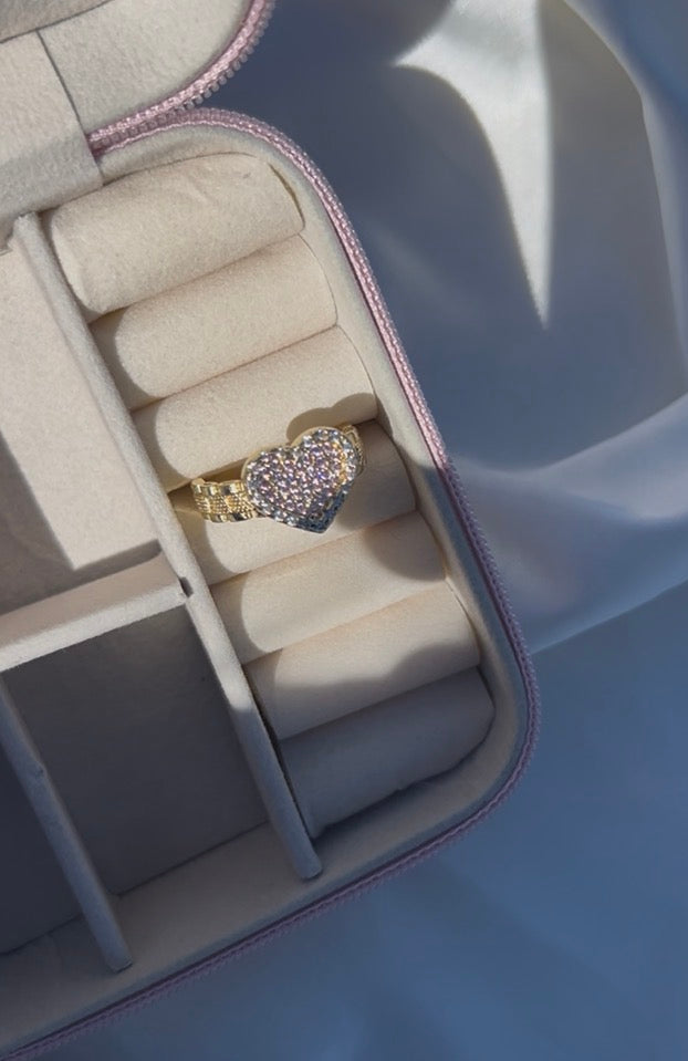 Rolex bling heart ring