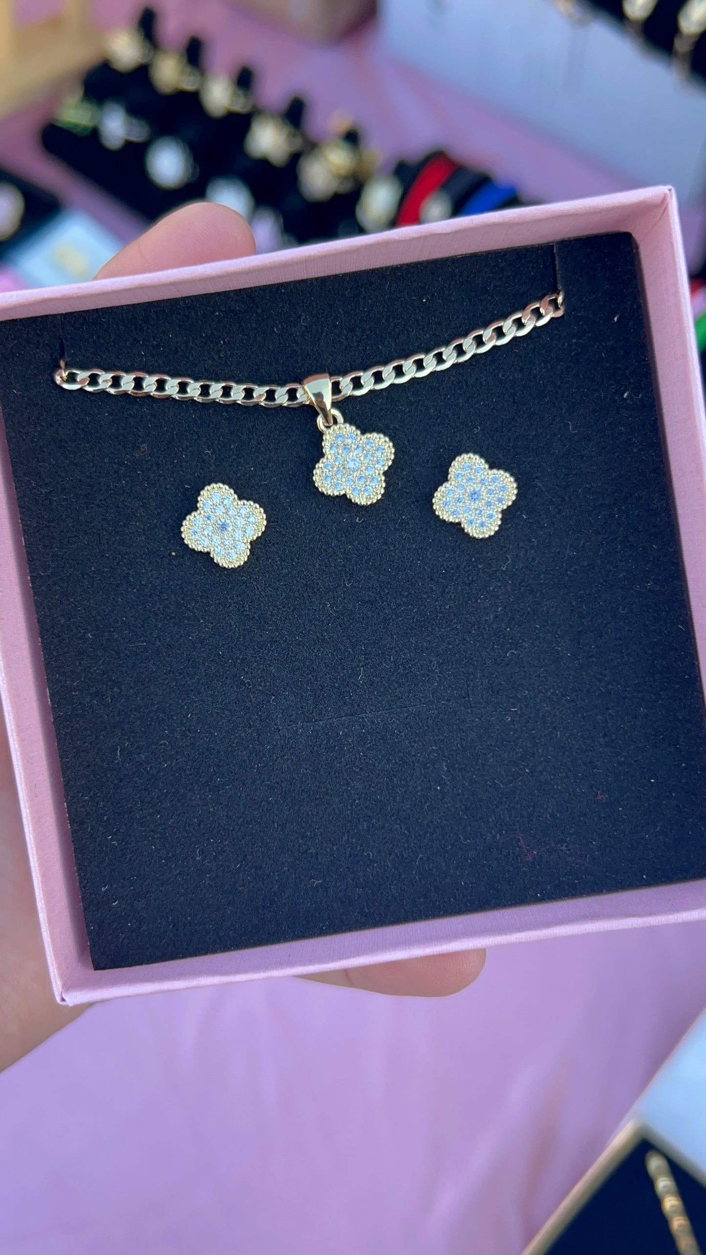 Four clover bling set