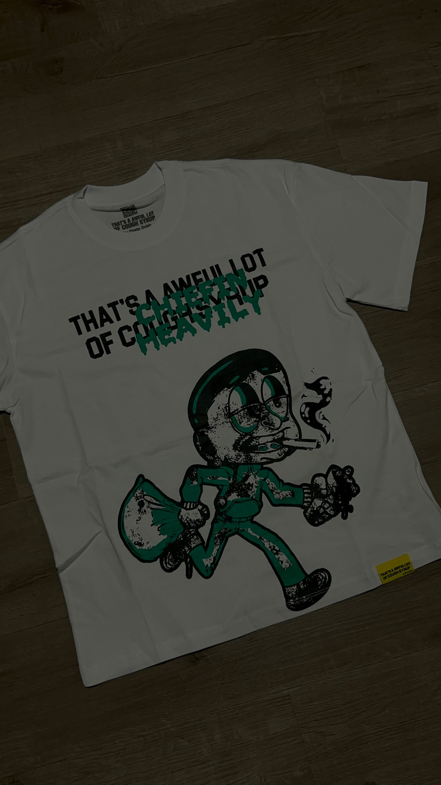 Aloc x chiefin heavily white T-shirt