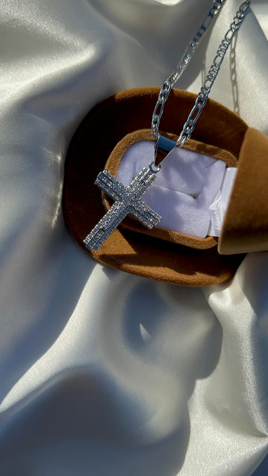 Silver cross necklace
