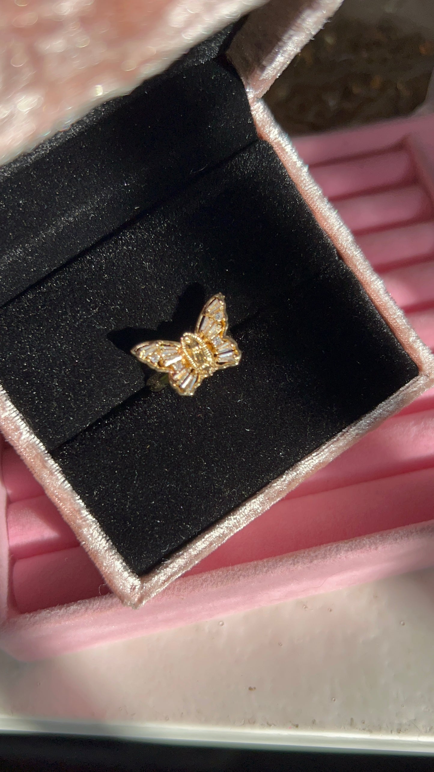 Butterfly Virgin Mary ring