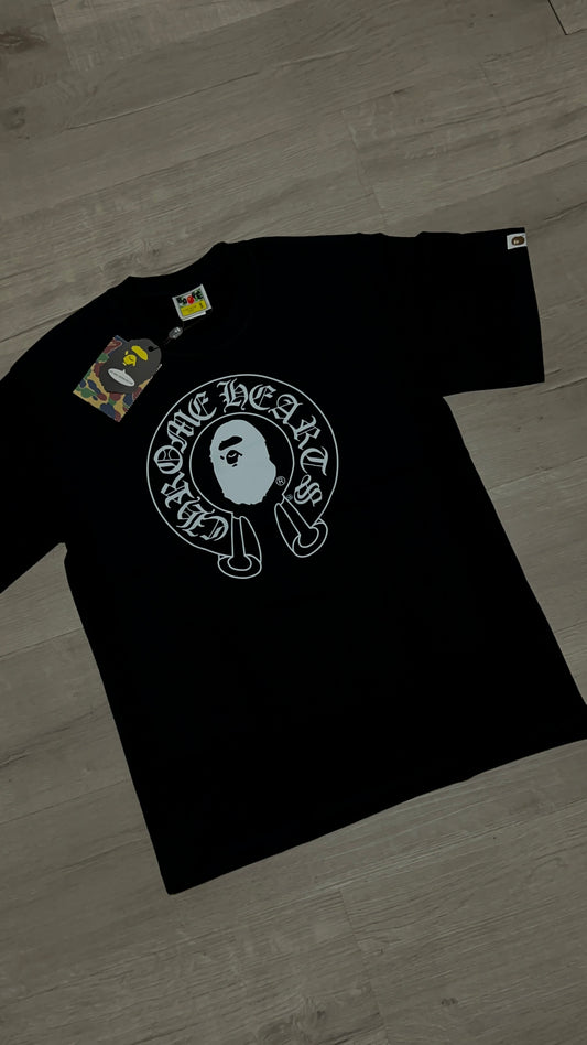 Bape/chrome heart collab T-shirt