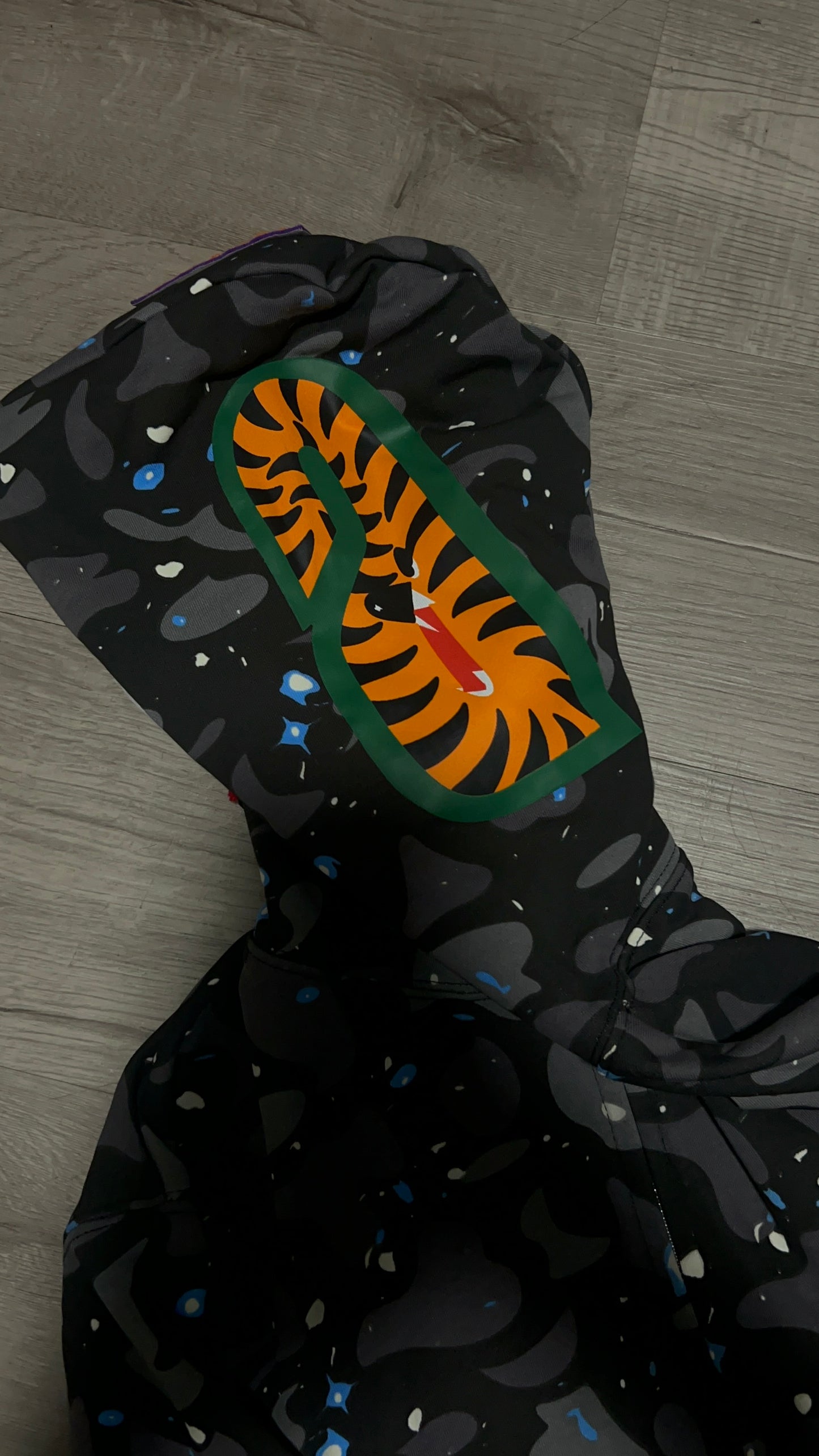 Bape space camo shark full zip hoodie