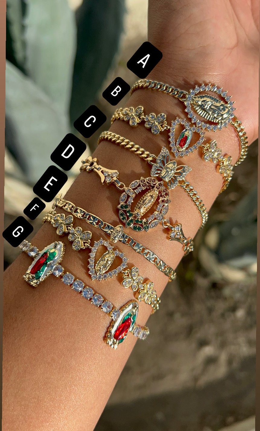 Virgin Mary gold plated bracelets