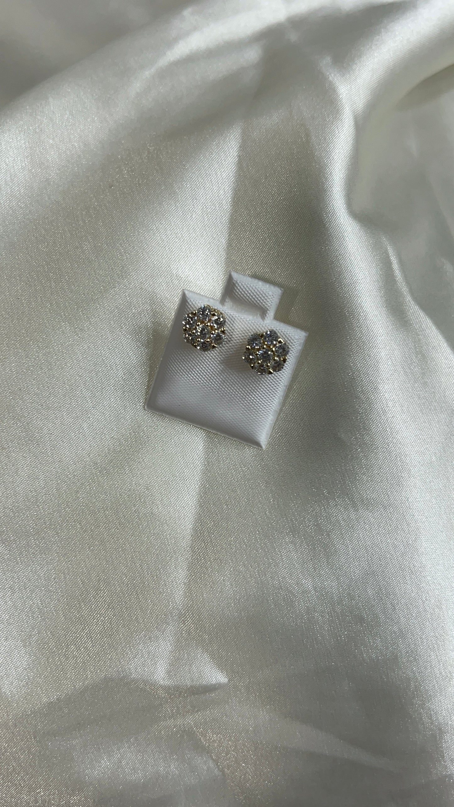 Bling flower earrings