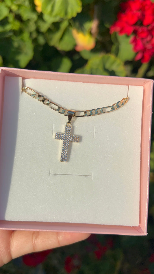 Cross bling necklace
