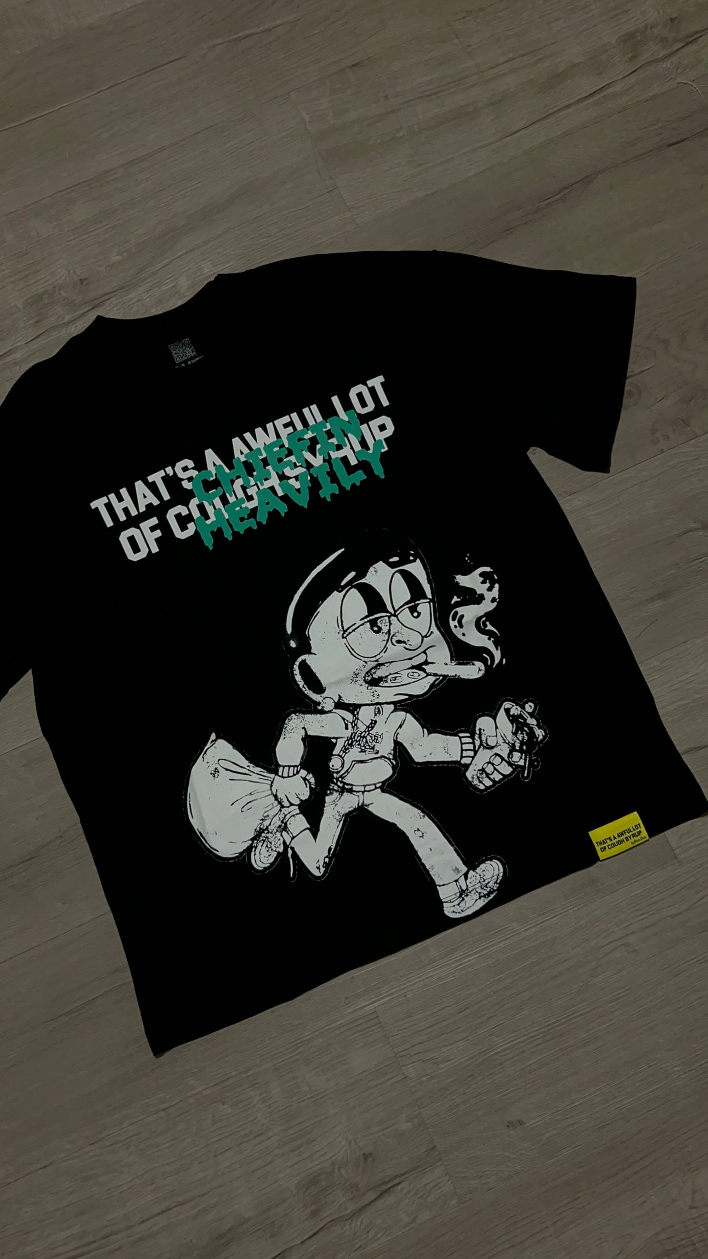 Aloc x chiefin heavily black T-shirt
