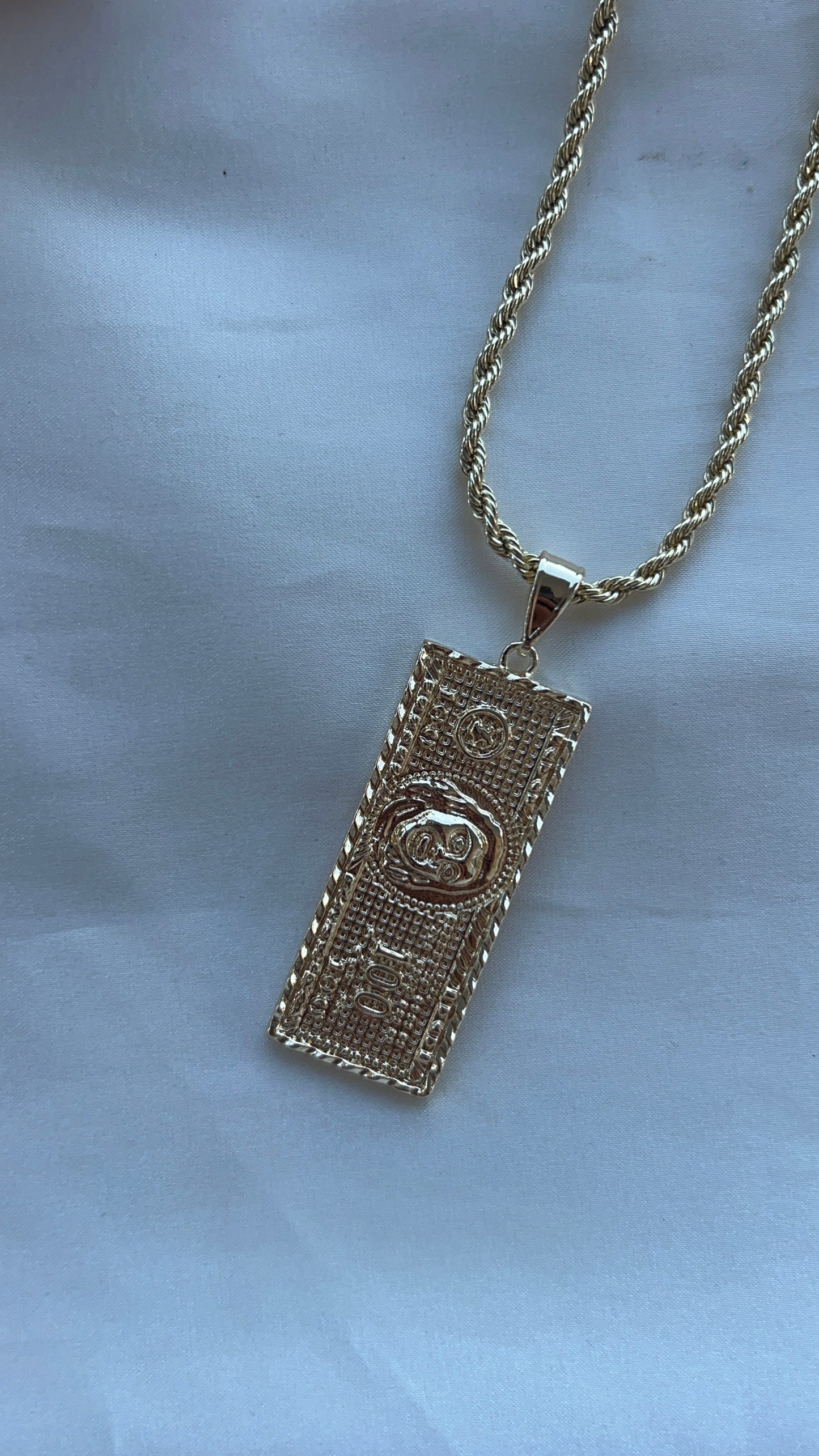 Money bill necklace