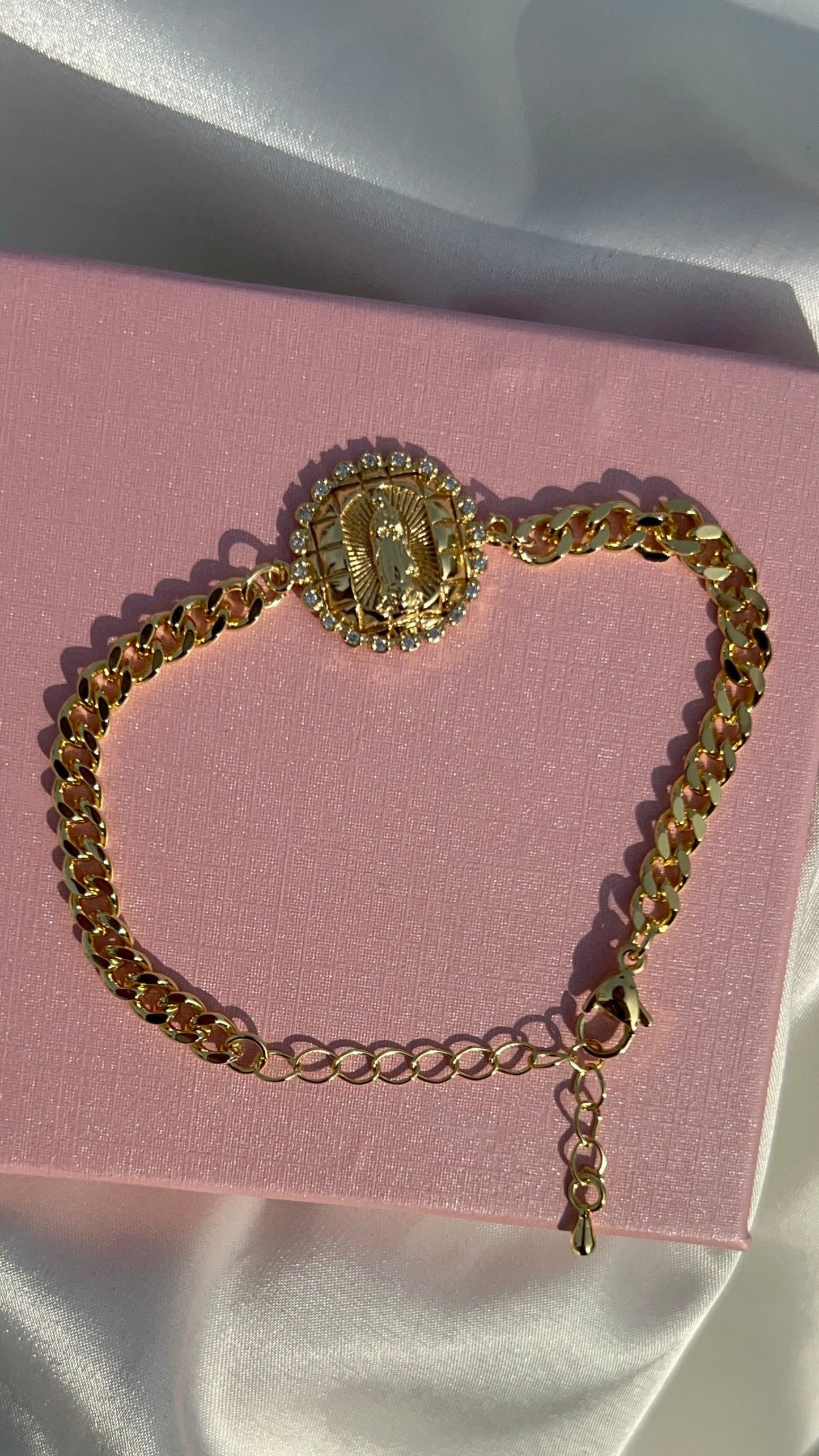Sunflower Virgin Mary bracelet