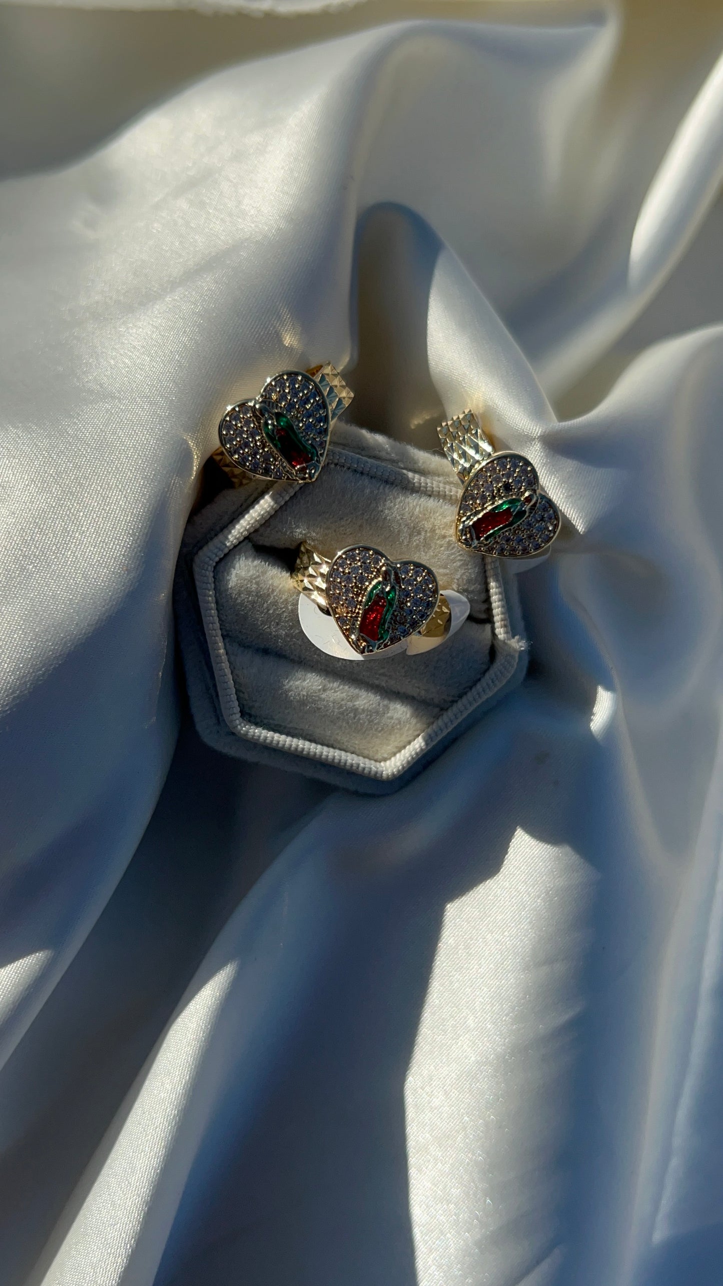 Heart Virgin Mary ring