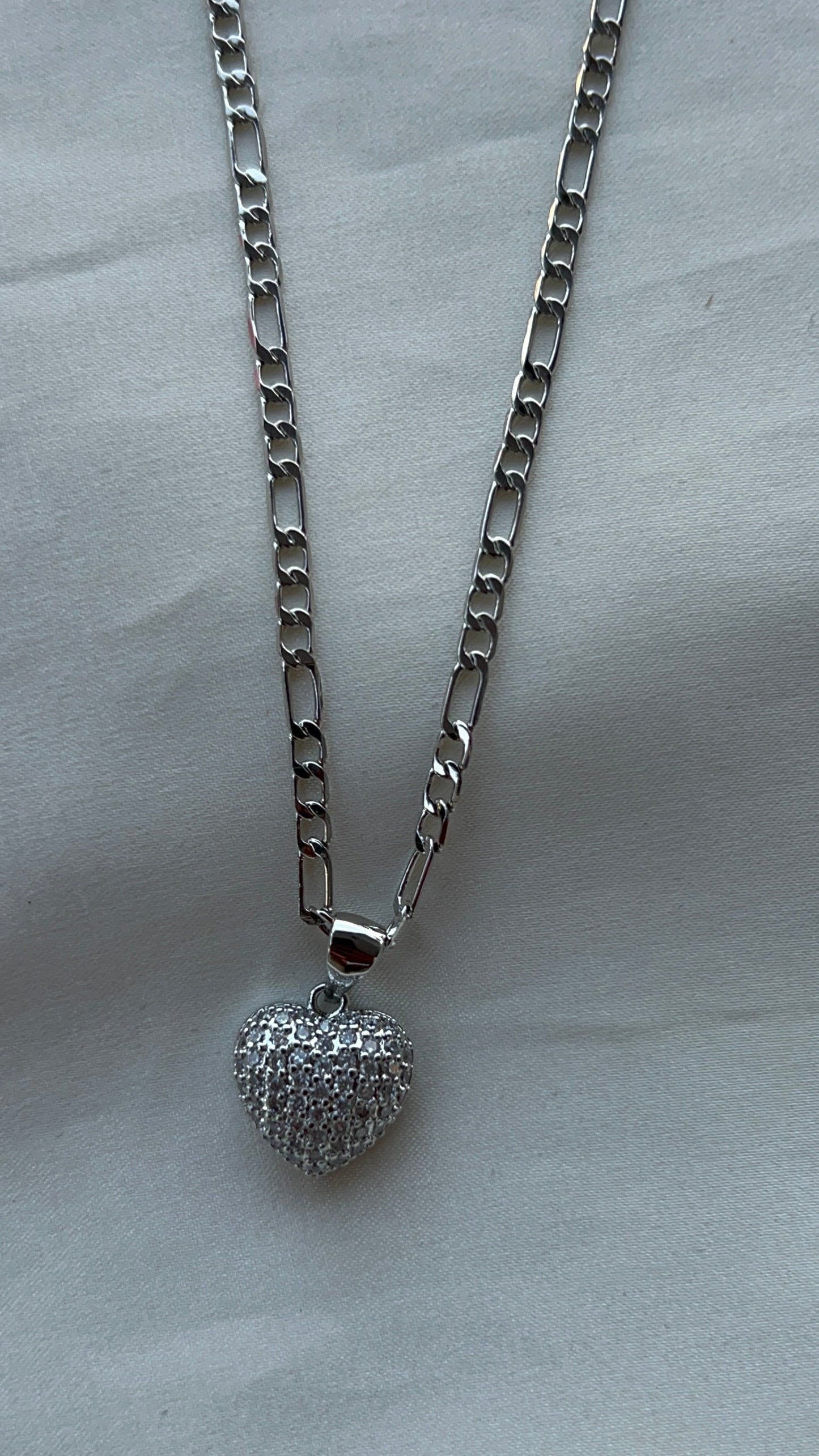 Silver heart necklace